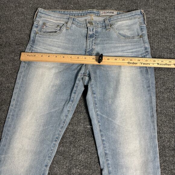 AG Adriano Goldschmied Jeans Womens 30 R Blue Legging Ankle Super Skinny Raw Hem - Picture 12 of 16